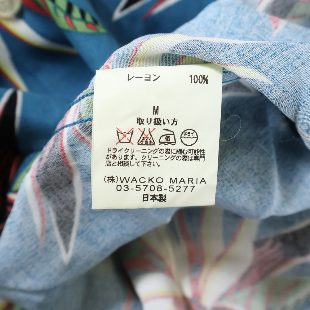 WACKO MARIA(ワコマリア) 15SS TROPICAL FLOWER ALOHA SHIRT トロピカルフラワー 花総柄 半袖レーヨンアロハシャツ ブルー