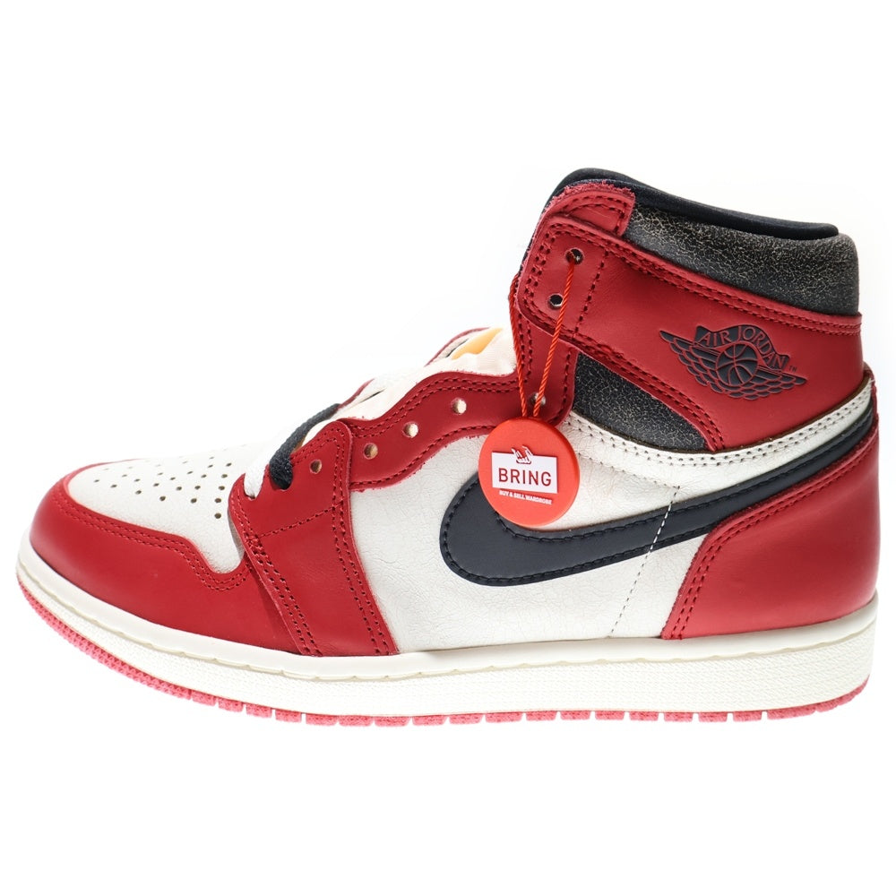 NIKE(ナイキ) AIR JORDAN 1 LOST&FOUND エアジョーダン1 ロスト&ファウンド シカゴ ハイカットスニーカー ホワイト/レッド US8.5/26.5cm DZ5485-612