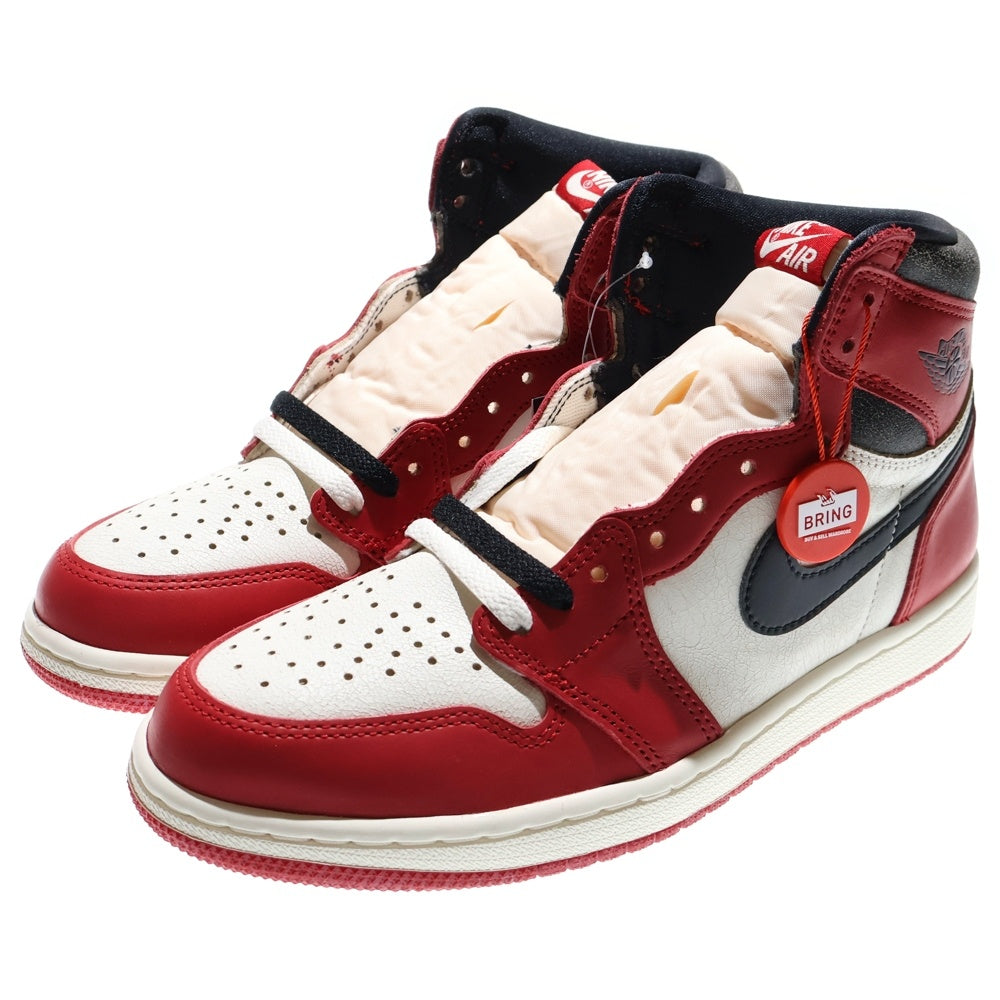 NIKE(ナイキ) AIR JORDAN 1 LOST&FOUND エアジョーダン1 ロスト&ファウンド シカゴ ハイカットスニーカー ホワイト/レッド US8.5/26.5cm DZ5485-612