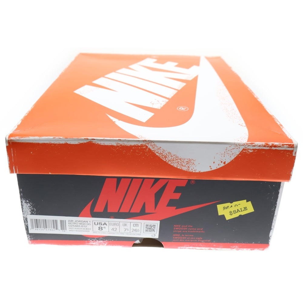 NIKE(ナイキ) AIR JORDAN 1 LOST&FOUND エアジョーダン1 ロスト&ファウンド シカゴ ハイカットスニーカー ホワイト/レッド US8.5/26.5cm DZ5485-612