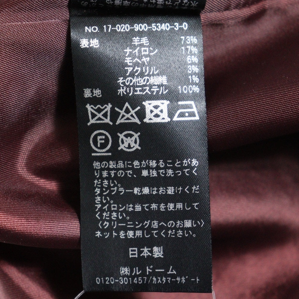 IENA(イエナ) 17AW モヘヤ混 ロングツウィードコート レディース ブラック 17-020-900-5340-3-0
