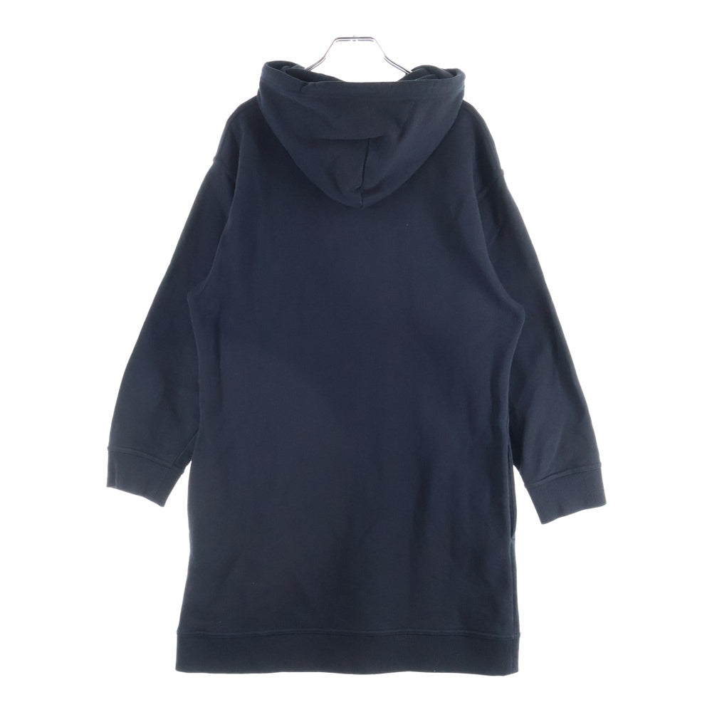 KENZO(ケンゾー) DRESS フロントロゴ スウェット ロングプルオーバーパーカー ドレス ブラック レディース F862RO865952