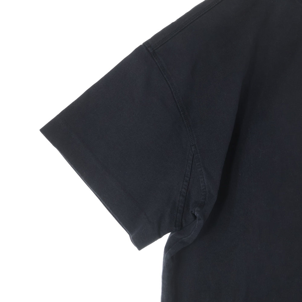 Acne Studios(アクネ ストゥディオズ) STELLIE PSS18 ステリー フロントロゴデザイン クルーネック カットソー 半袖Tシャツ ブラック 15C176