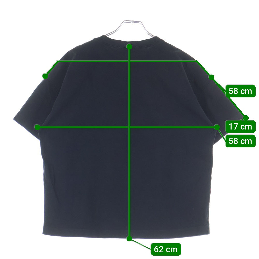 Acne Studios(アクネ ストゥディオズ) STELLIE PSS18 ステリー フロントロゴデザイン クルーネック カットソー 半袖Tシャツ ブラック 15C176