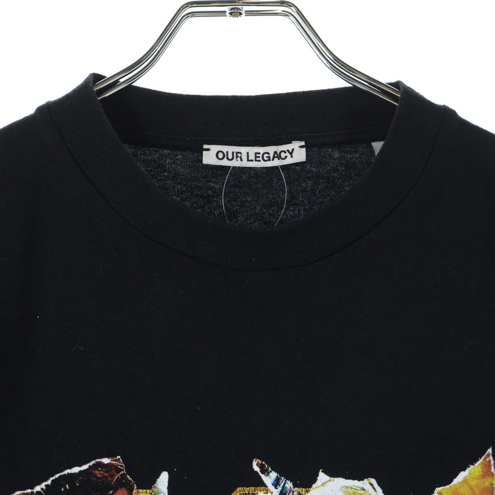 OUR LEGACY(アワーレガシー) MOTO LOGO BOX T-SHIRT モト ボックスロゴデザイン クルーネック カットソー 半袖Tシャツ ブラック M221NBM