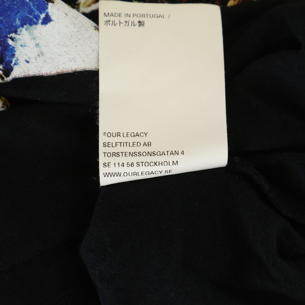 OUR LEGACY(アワーレガシー) MOTO LOGO BOX T-SHIRT モト ボックスロゴデザイン クルーネック カットソー 半袖Tシャツ ブラック M221NBM