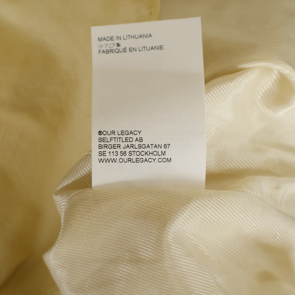 OUR LEGACY(アワーレガシー) CREAM RUBBERIZED NYLON クリーム ラバライズド ジップアップ ナイロンジャケット ベージュ M2241MCR