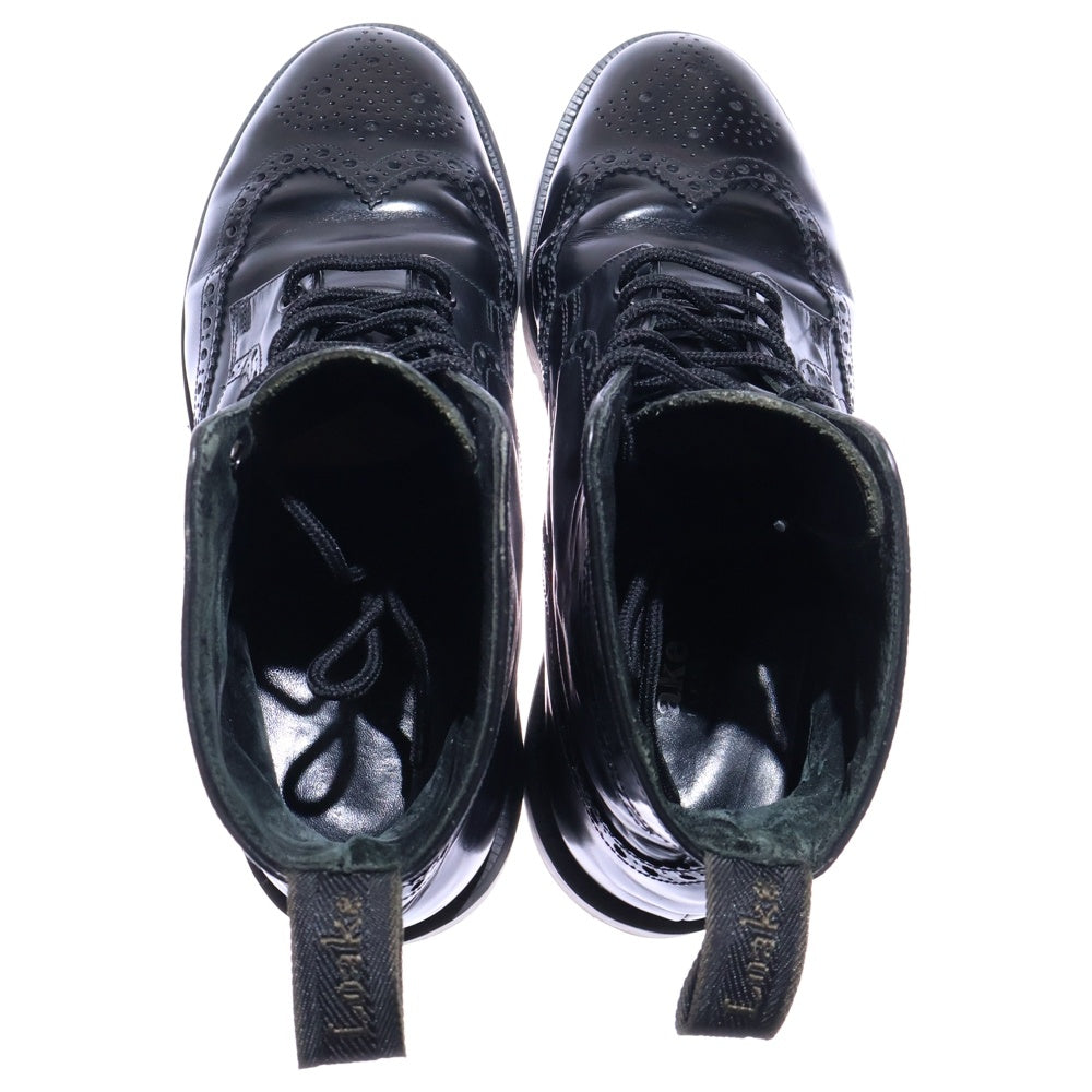 LOAKE(ローク) ウィングチップ レースアップ レザーブーツ ブラック