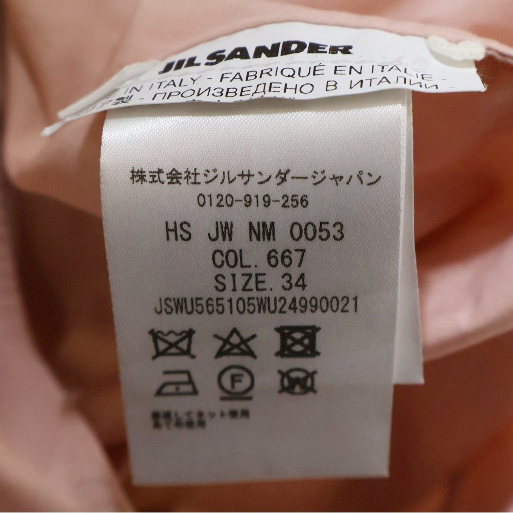 JIL SANDER(ジルサンダー) バックスナップボタン ダーツデザイン 半袖トップス ブラウス レディース ピンク HSJWNM0053