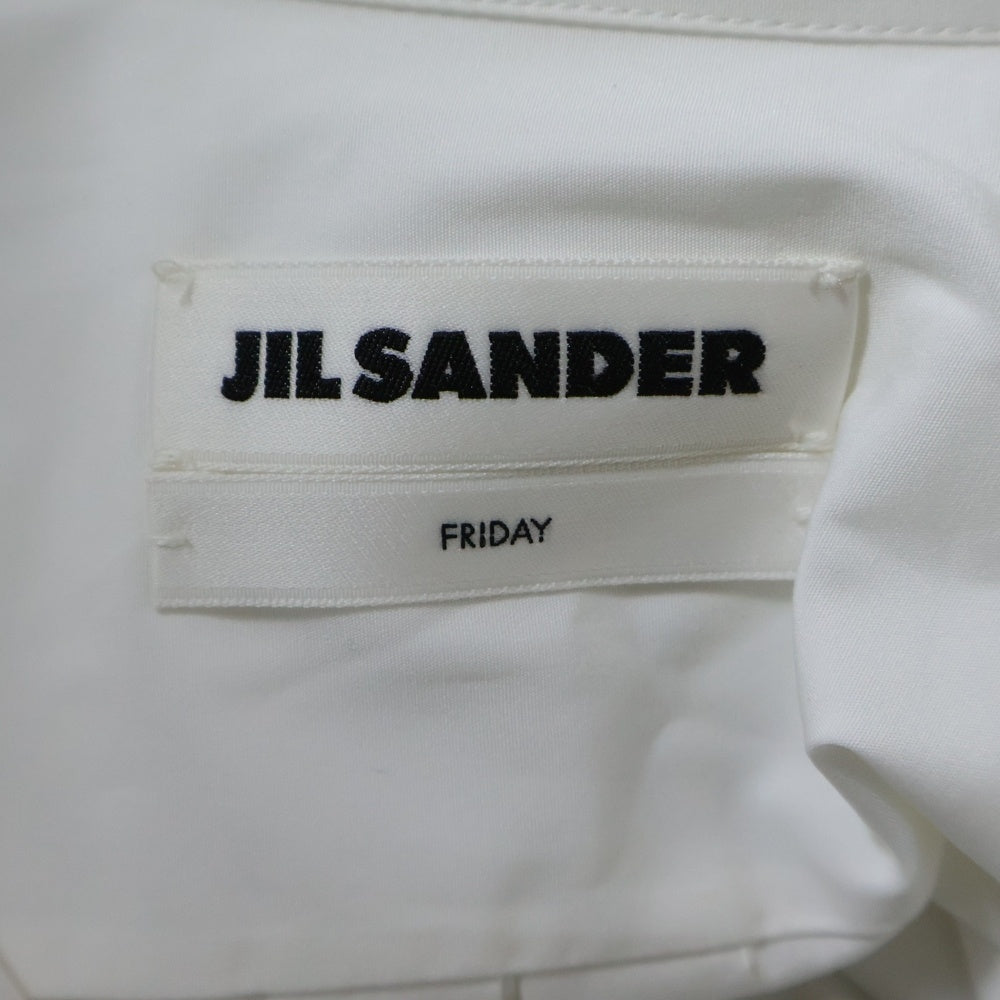 JIL SANDER(ジルサンダー) FRIDAY SHIRT フライデー 比翼仕立て 七分袖 シャツ ブラウス レディース ホワイト
