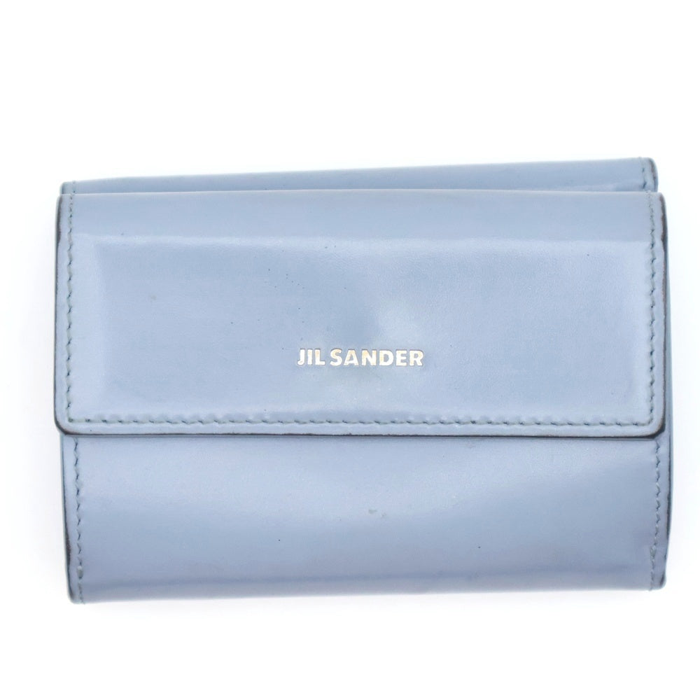 JIL SANDER(ジルサンダー) フロントロゴデザイン コンパクトウォレット 三つ折り財布 ブルー J07UI0018 レディース
