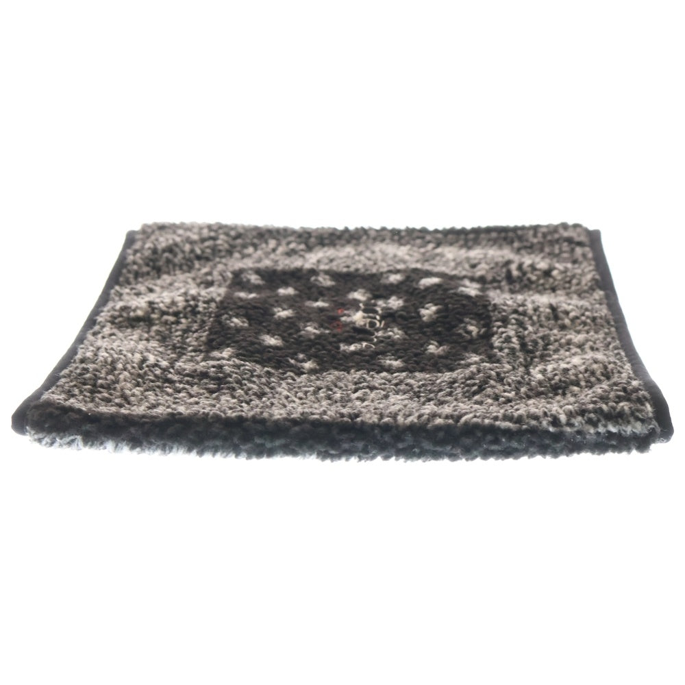 SUPREME(シュプリーム) 19AW Bandana Fleece Neck Gaiter バンダナ柄 ワンポイントデザイン ロゴエンブロイダリー ネックウォーマー ブラック