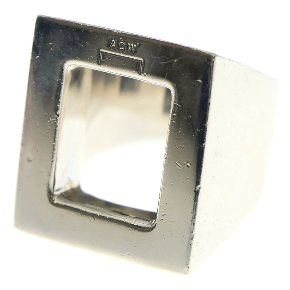 A-COLD-WALL(アコールドウォール) ロゴデザイン スクエアー フレームド リング シルバー