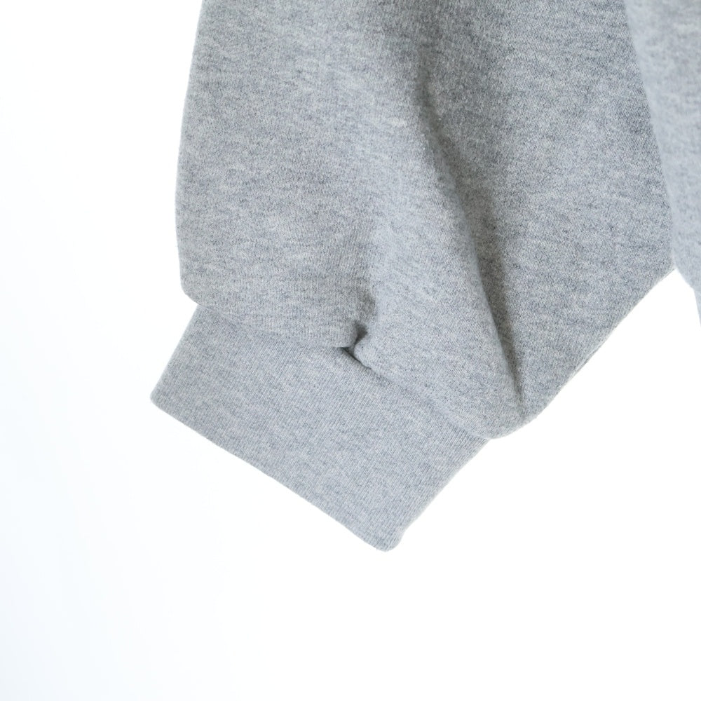 WILLY CHAVARRIA(ウィリーチャバリア) カンガルーポケット 胸ジップポケット ドローストリング フーデッド スウェット パーカー グレー