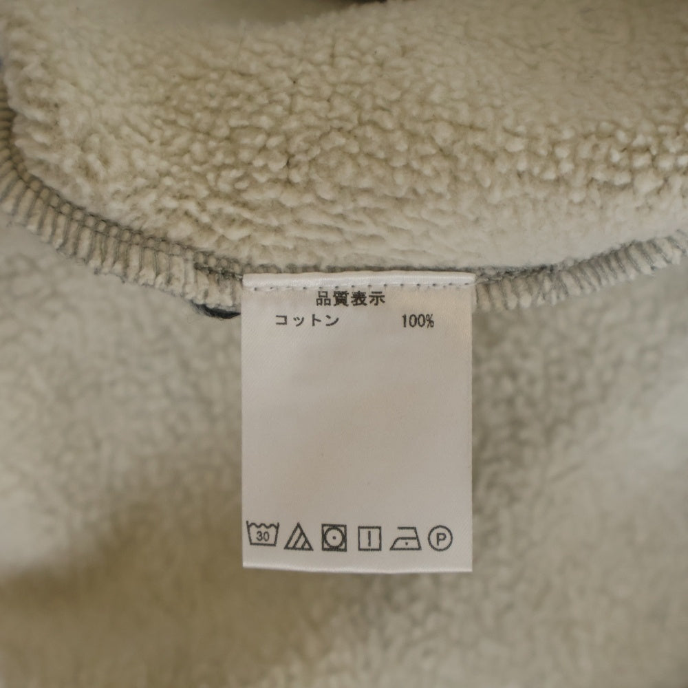 WILLY CHAVARRIA(ウィリーチャバリア) カンガルーポケット 胸ジップポケット ドローストリング フーデッド スウェット パーカー グレー