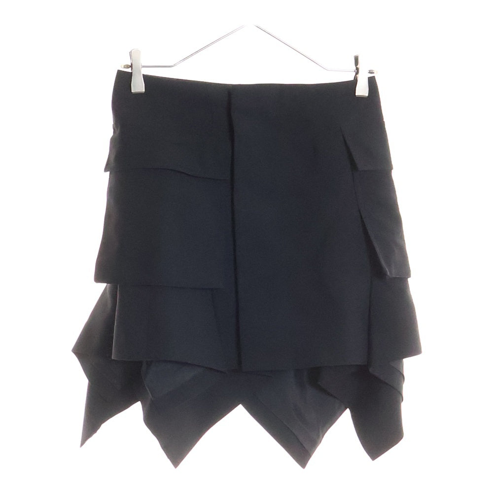 Sacai(サカイ) 24SS Mini Skirt トープ ペプラム ミニスカート レディース ブラック 24-07044