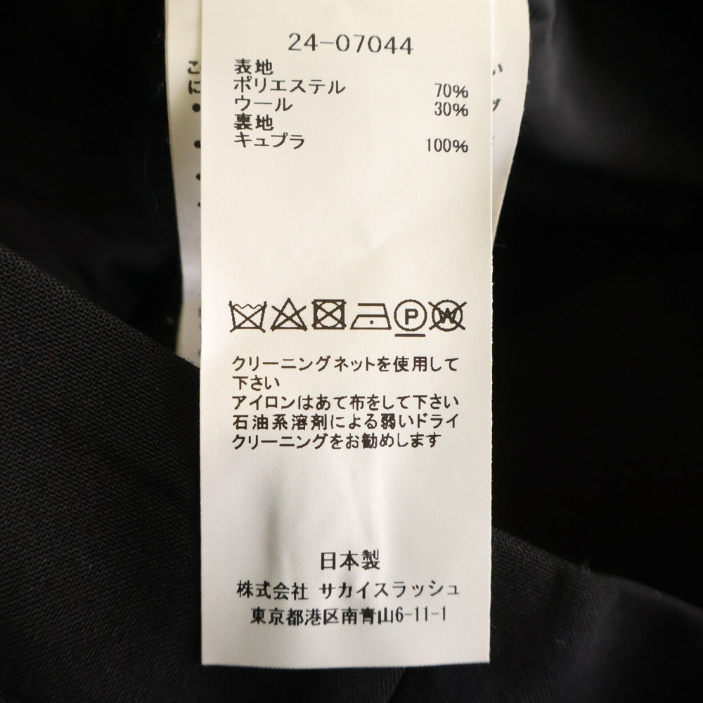 Sacai(サカイ) 24SS Mini Skirt トープ ペプラム ミニスカート レディース ブラック 24-07044