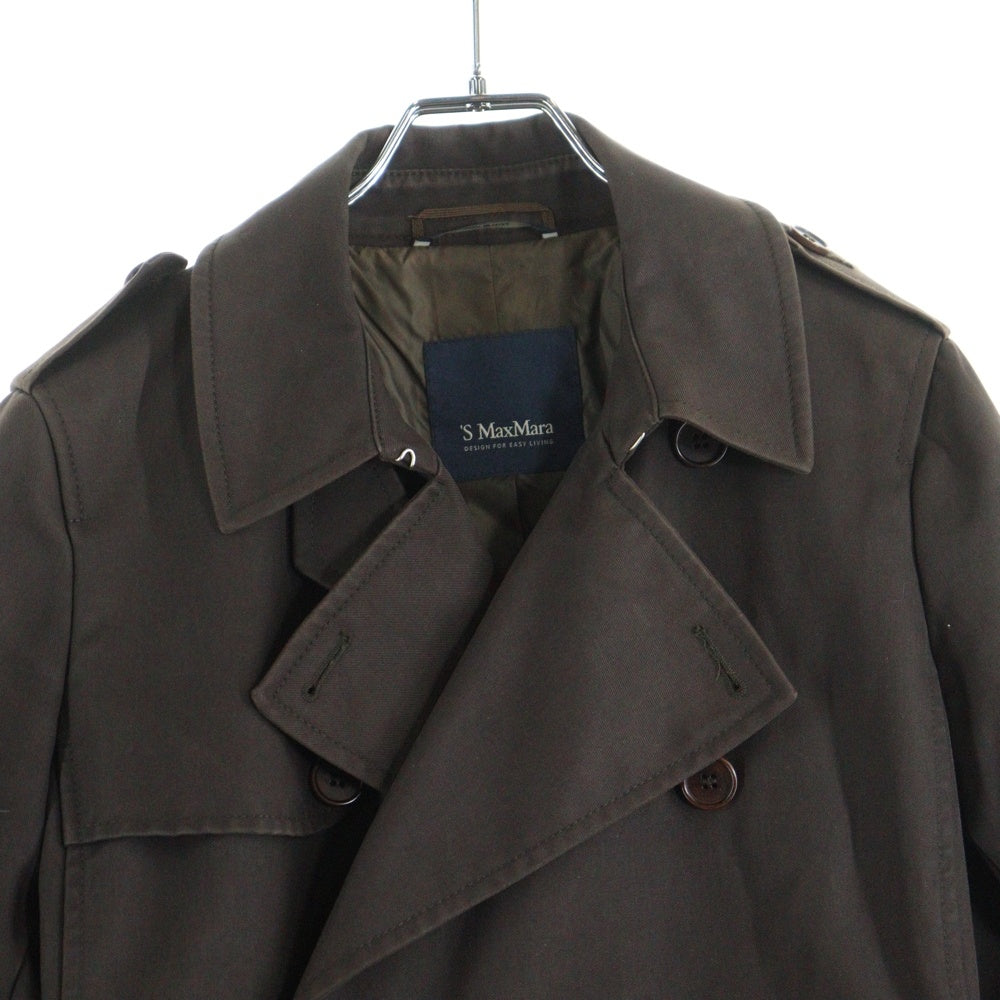 Max Mara(マックスマーラ) 7B ベルテッド コットン ナイロン トレンチコート ジャケット ブラウン レディース 90860879