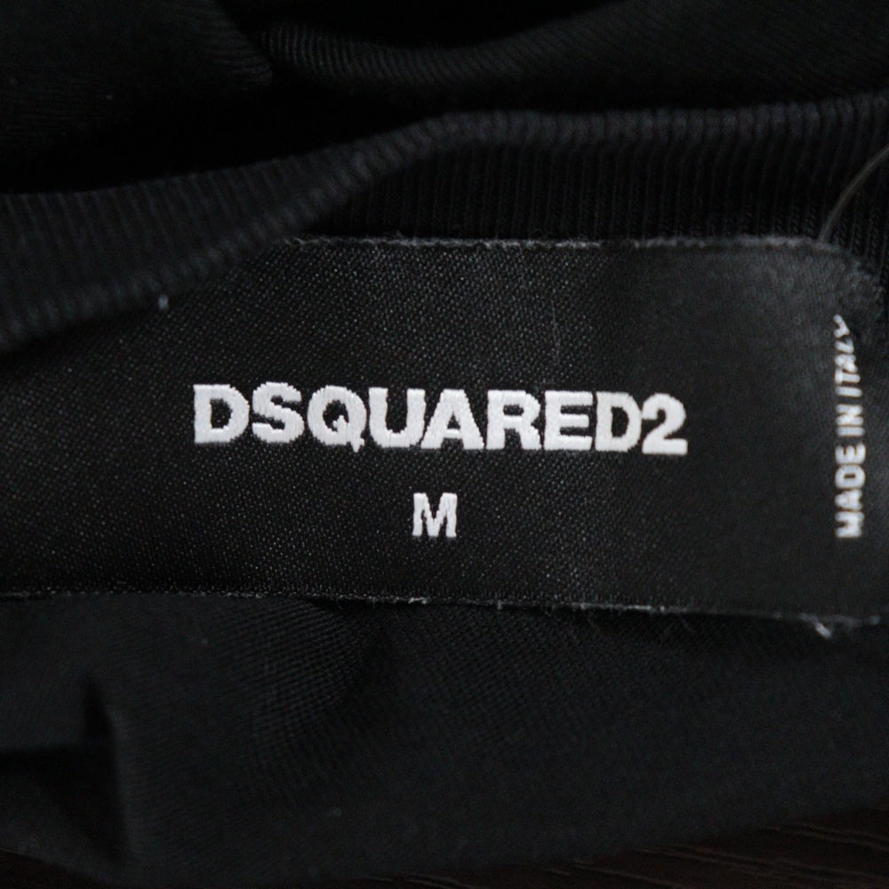 DSQUARED2(ディースクエアード) THE GAME ザ ゲーム クルーネック カットソー 半袖Tシャツ ブラック S71GD0896