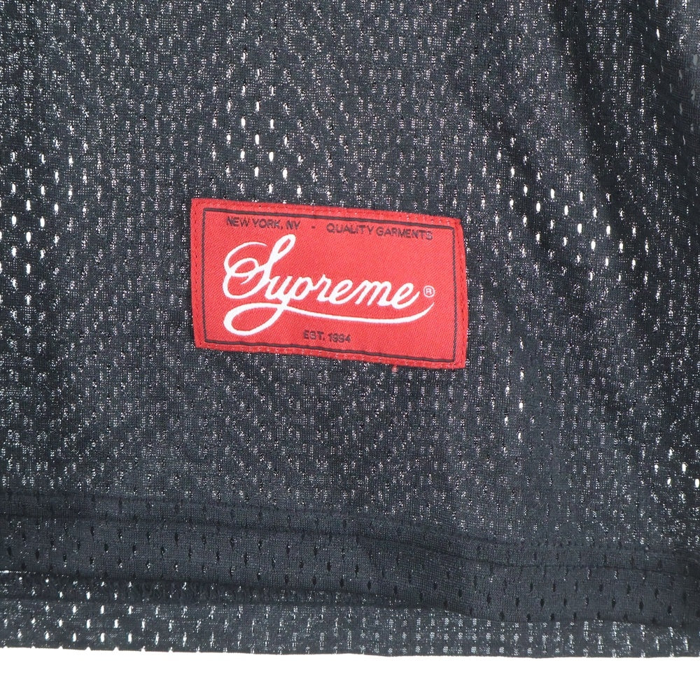 SUPREME(シュプリーム) 20SS Glitter Football Top グリッター 両面デザイン フットボールシャツ ブラック