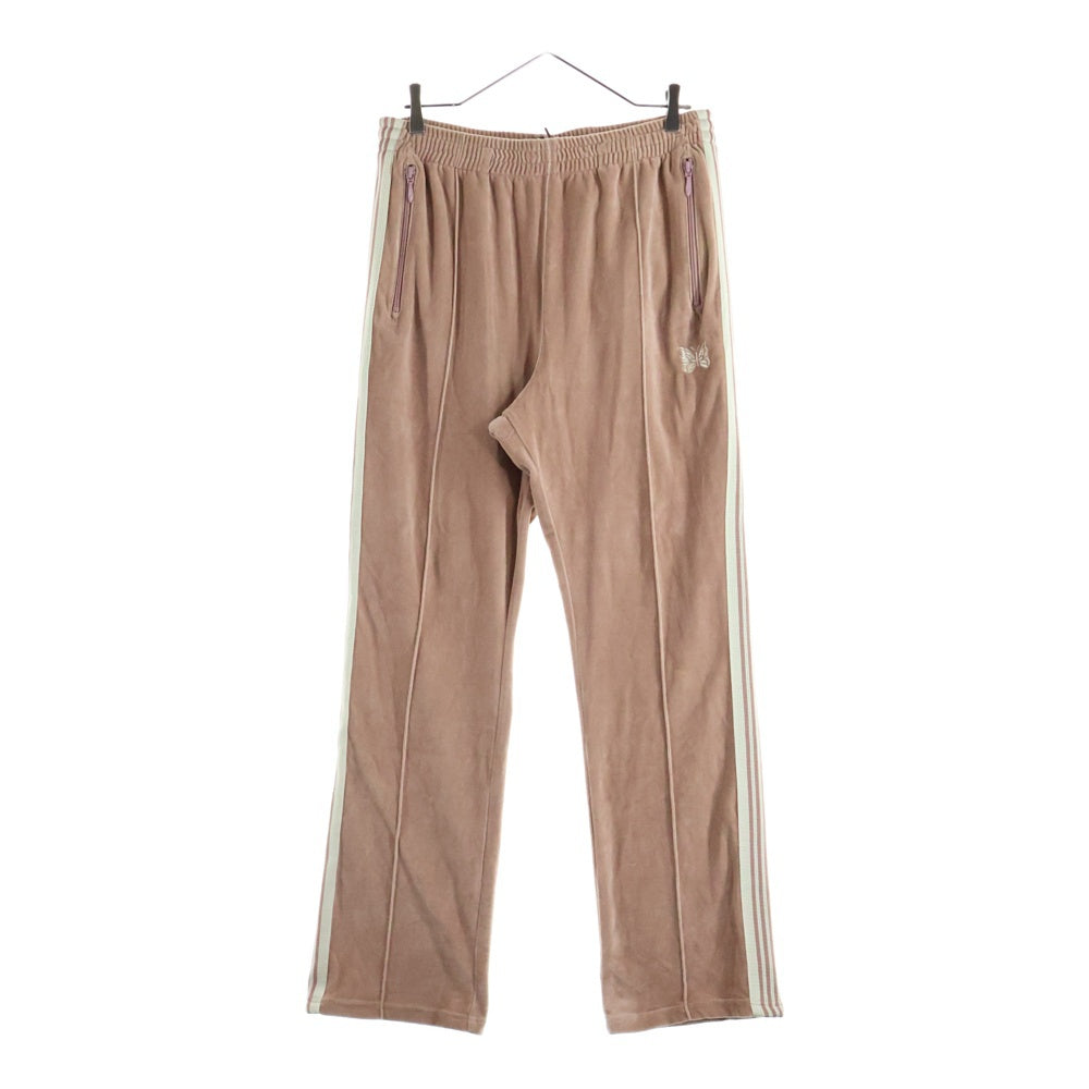 Needles(ニードルス) NARROW TRACK PANTS ナロー フロントロゴデザイン サイドライン トラックパンツ ベージュ MR293