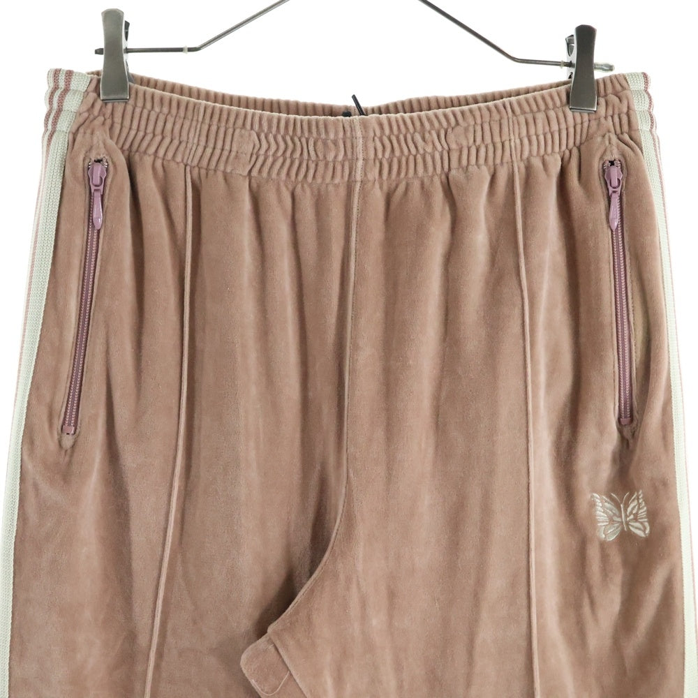 Needles(ニードルス) NARROW TRACK PANTS ナロー フロントロゴデザイン サイドライン トラックパンツ ベージュ MR293