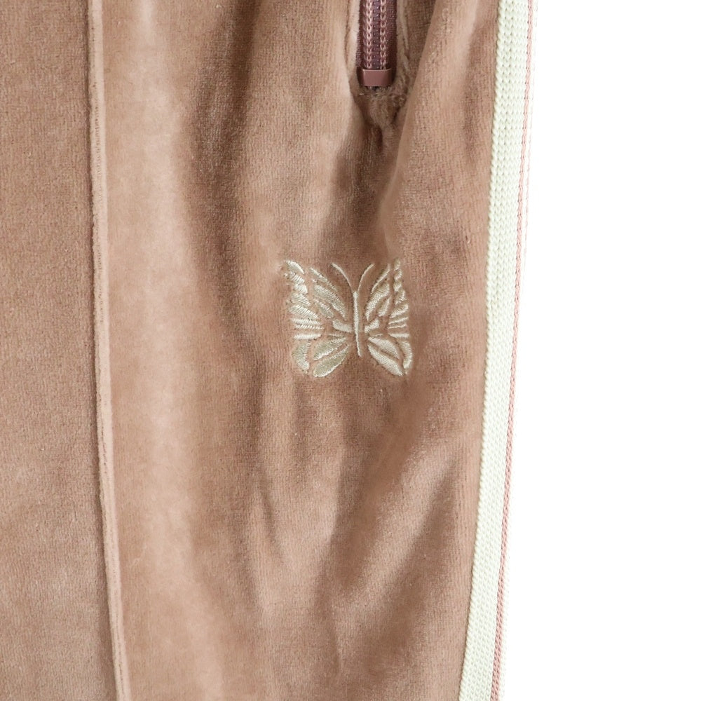 Needles(ニードルス) NARROW TRACK PANTS ナロー フロントロゴデザイン サイドライン トラックパンツ ベージュ MR293