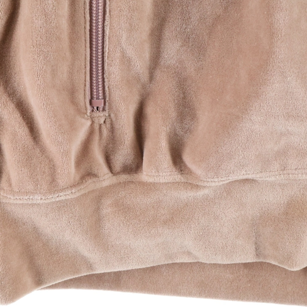 Needles(ニードルス) R.C. TRACK JACKET C/PE VELOUR ロゴデザイン サイドライン ジップアップ ベロア トラックジャケット ベージュ MR291