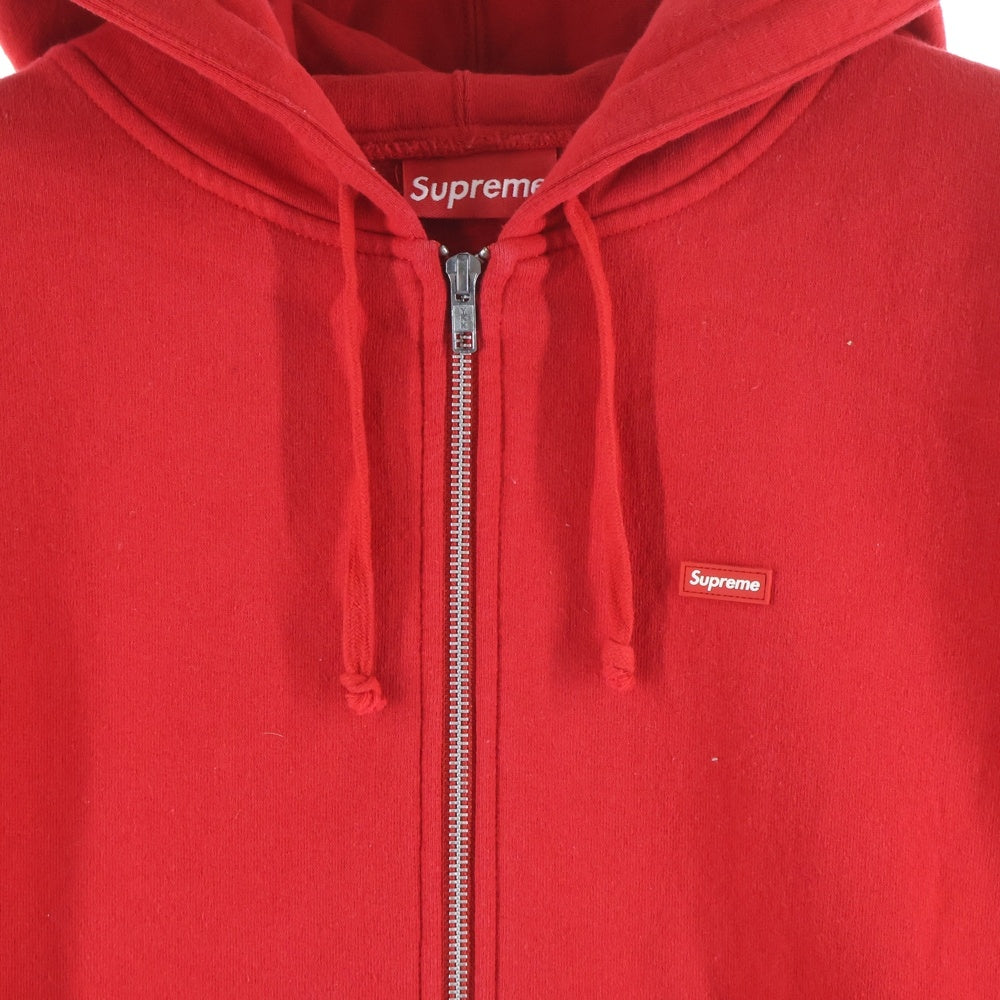 SUPREME(シュプリーム) 21SS Small Box Logo Hooded Sweatshirts スモールロゴデザイン フーデッド ジップアップ スウェット パーカー レッド