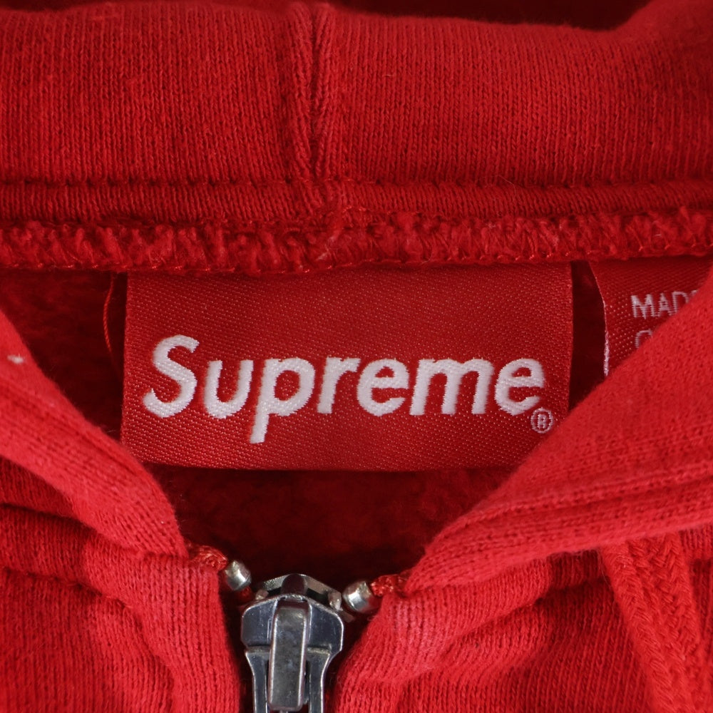 SUPREME(シュプリーム) 21SS Small Box Logo Hooded Sweatshirts スモールロゴデザイン フーデッド ジップアップ スウェット パーカー レッド