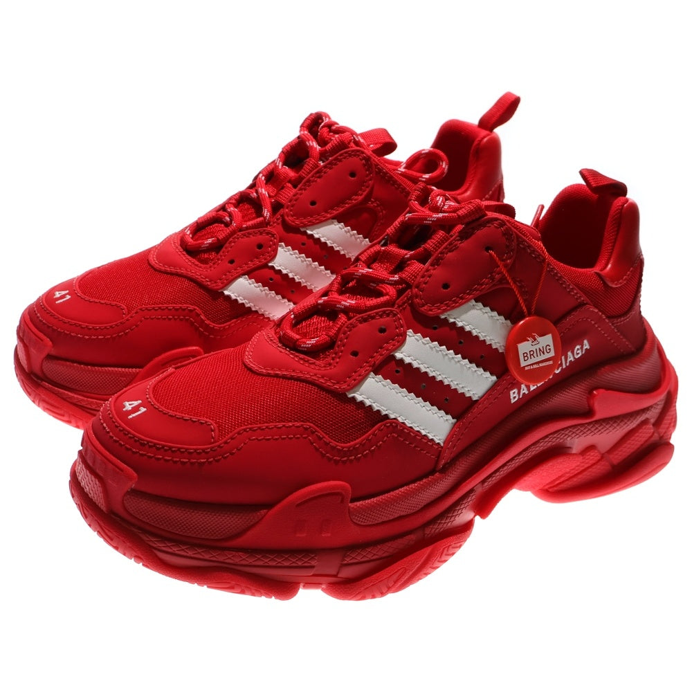 BALENCIAGA(バレンシアガ) ×ADIDAS TRIPLE S アディダス トリプルエス ローカットスニーカー レッド/ホワイト 712821 W2ZB2