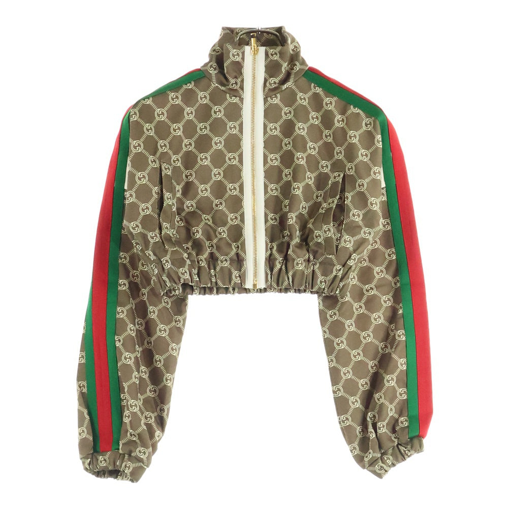 GUCCI(グッチ) インターロッキングG シェリーライン ショート丈 ジップアップトラックジャケット レディース ベージュ 671495 XJD1G