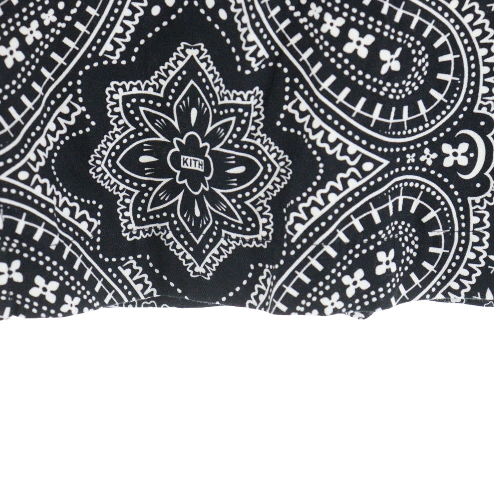 KITH(キス) Summer Camp Collar Bandana Shirt サマーキャンプカラー バンダナ 半袖シャツ ブラック KH3754