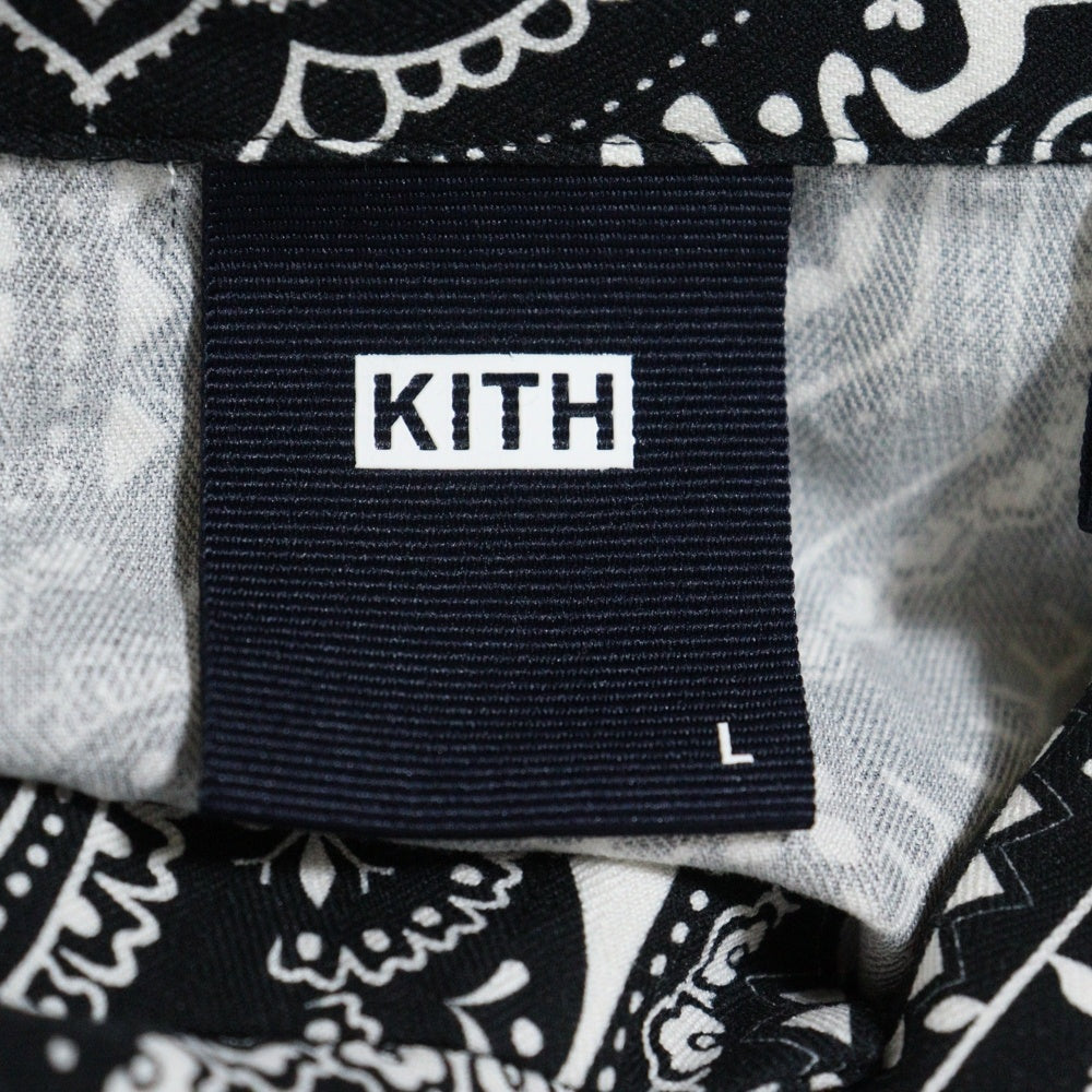 KITH(キス) Summer Camp Collar Bandana Shirt サマーキャンプカラー バンダナ 半袖シャツ ブラック KH3754