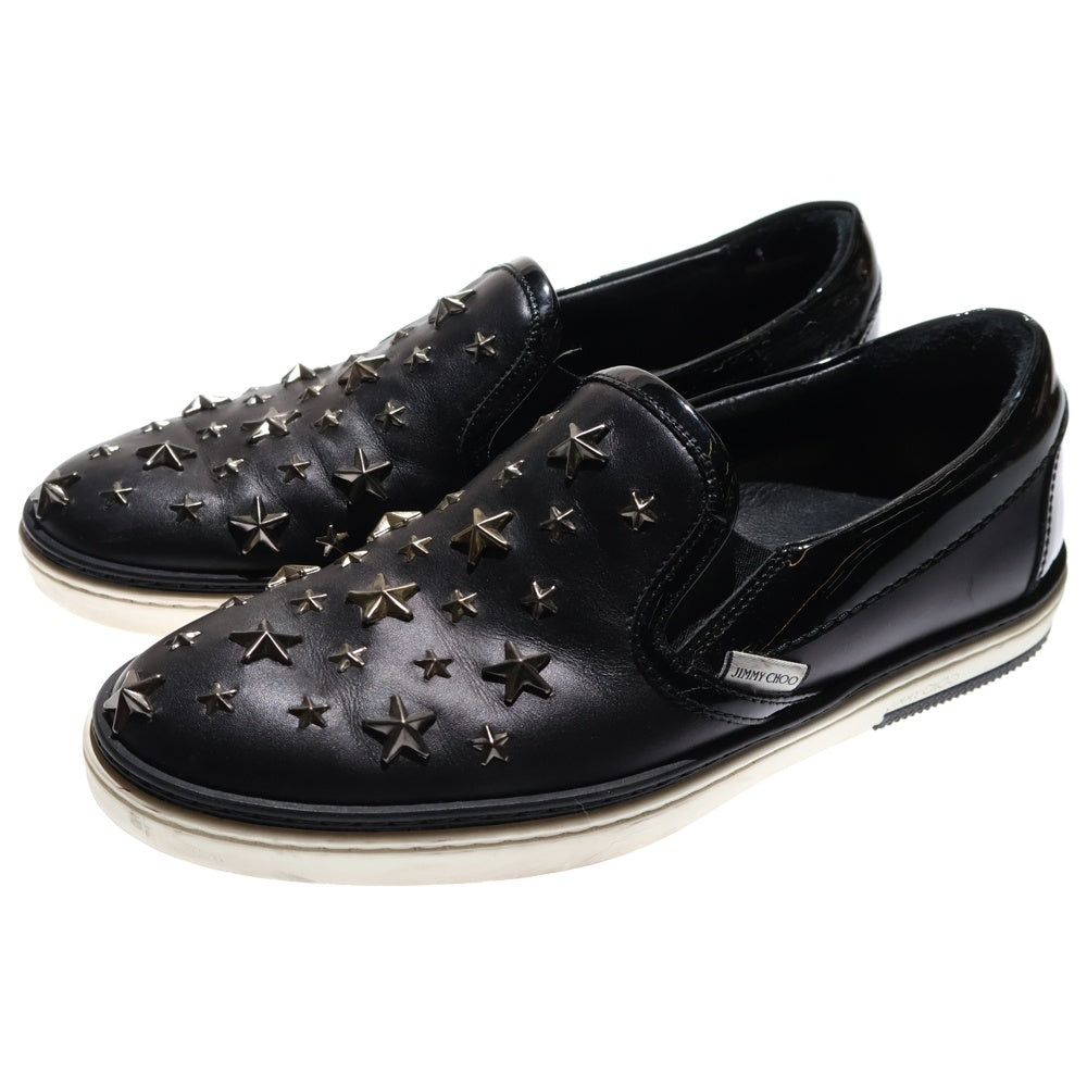JIMMY CHOO(ジミーチュウ) スタースタッズ スリッポン スニーカー ブラック