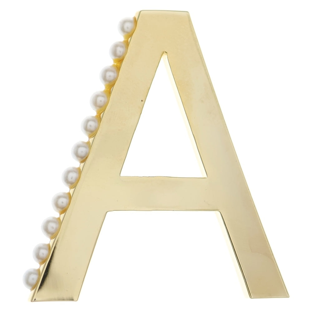 STELLAR HOLLYWOOD(ステラハリウッド) パールドット イニシャルブローチ ゴールド レディース