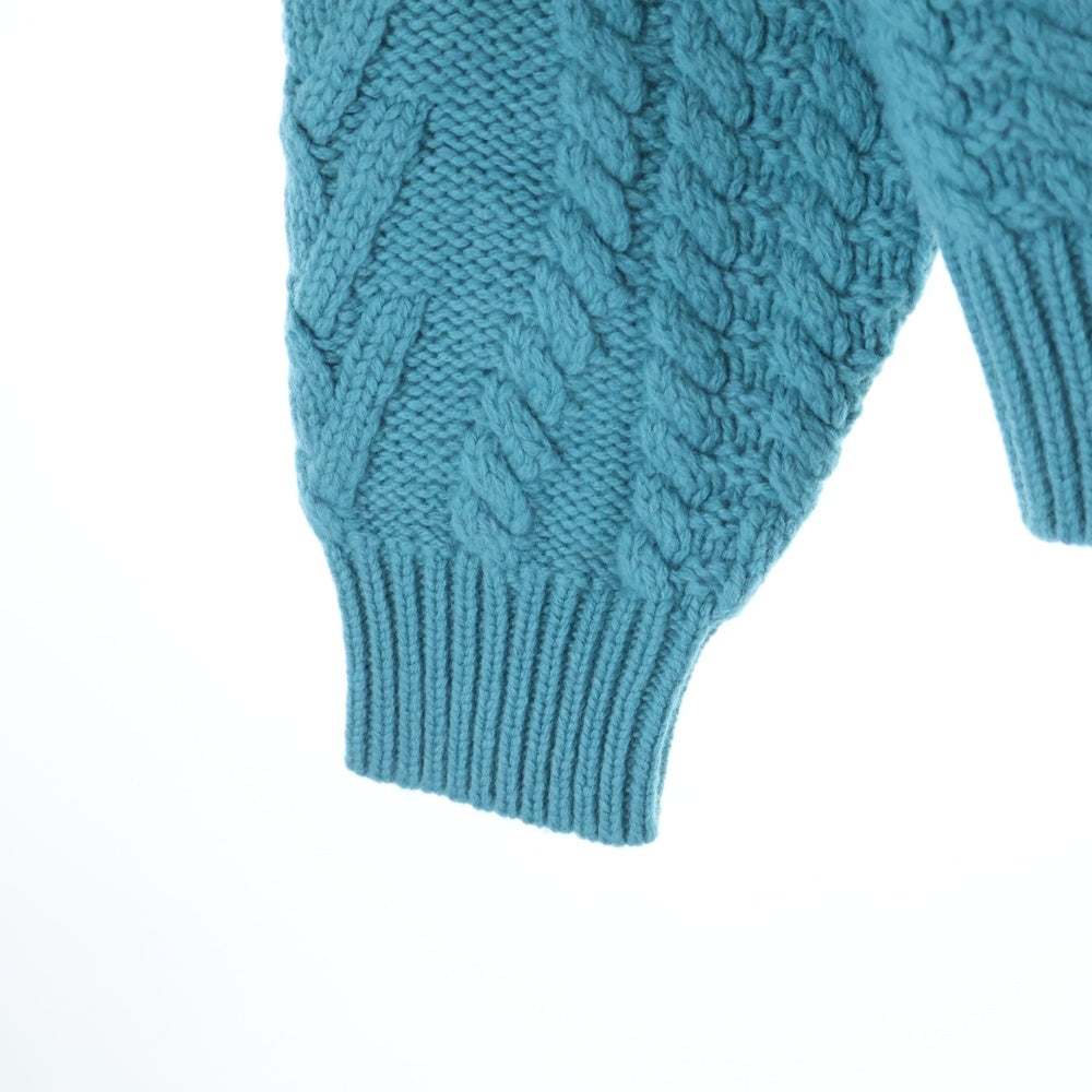 SUPREME(シュプリーム) 25AW Cable Hooded Sweater ケーブル フーデッドセーター ニット ティール