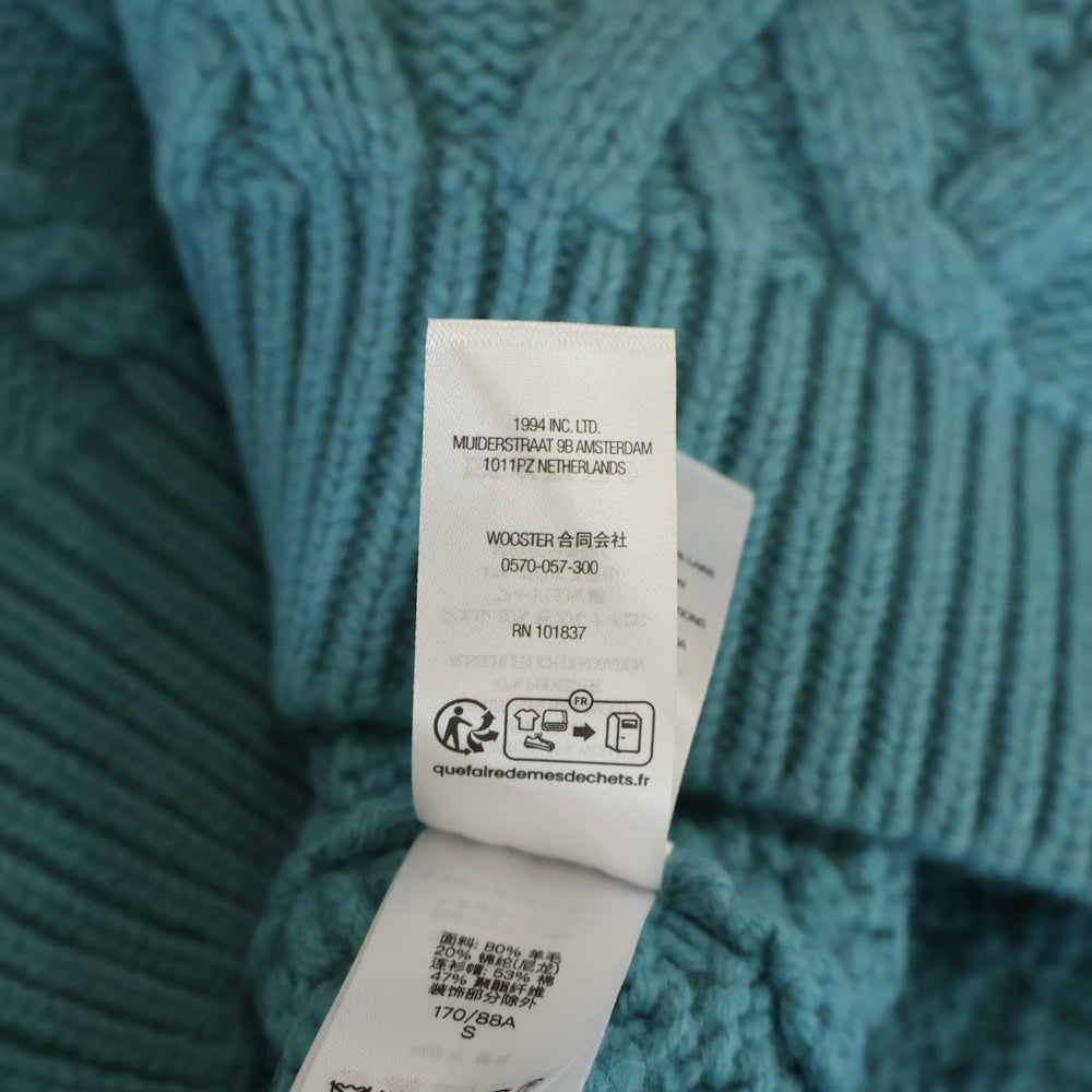 SUPREME(シュプリーム) 25AW Cable Hooded Sweater ケーブル フーデッドセーター ニット ティール