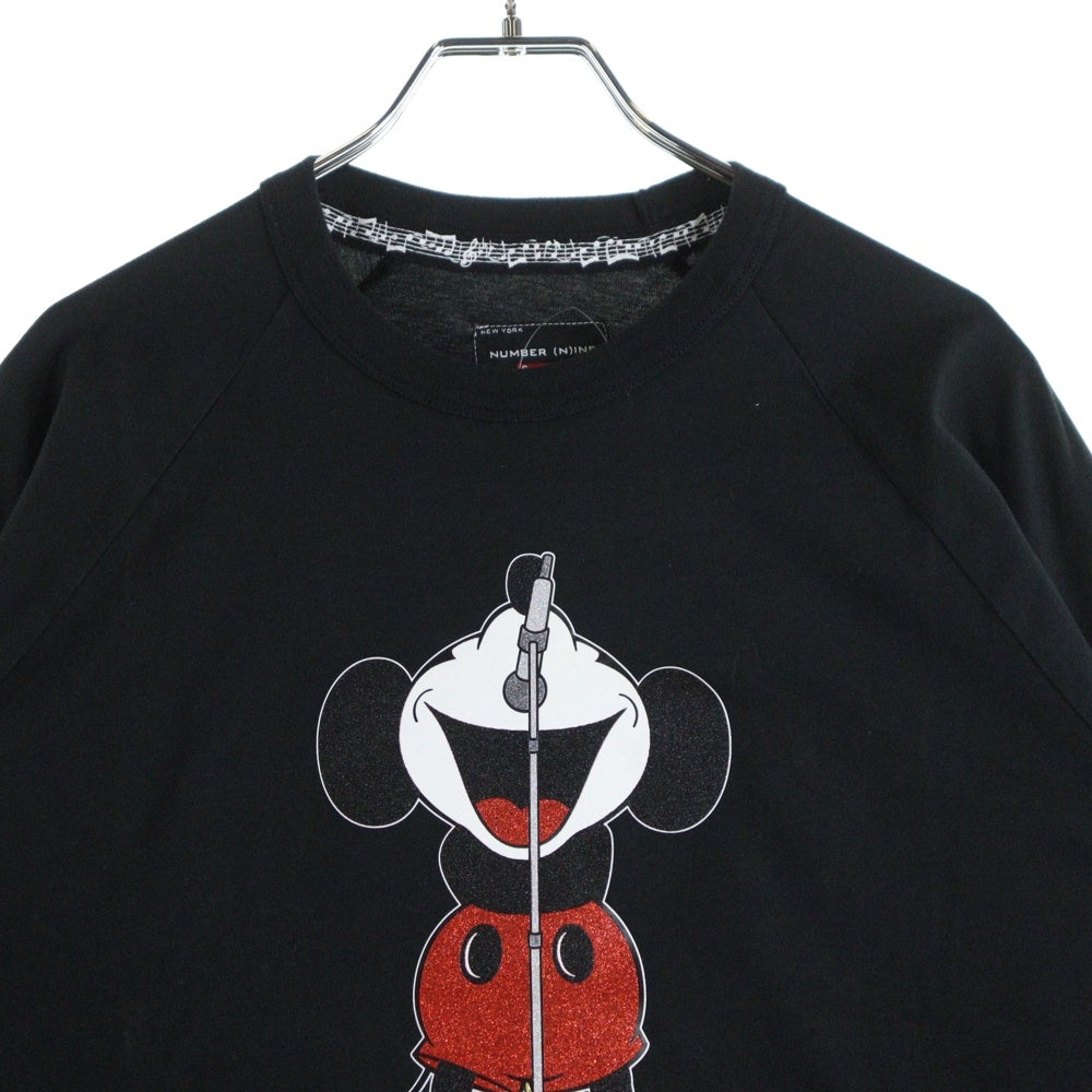 SUPREME(シュプリーム) 25AW Number (N)ine Mickey Mouse Raglan L/S Top ナンバーナイン ミッキーマウス ラグラン ロングスリーブトップ Tシャツ ブラック
