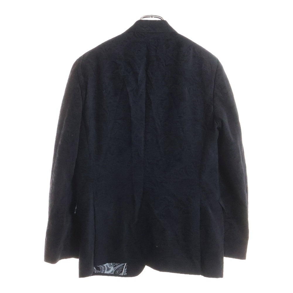 ETRO(エトロ) 裏地ペイズリー柄 2B シルクテーラードジャケット ブラック 152-1G880-0142