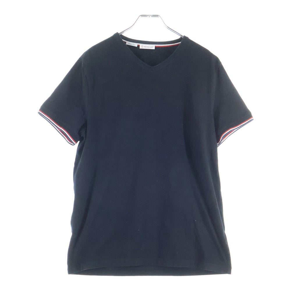 モンクレール tシャツ サイド ロゴ Vネック MAGLIA SCOLLO 白 MONCLER