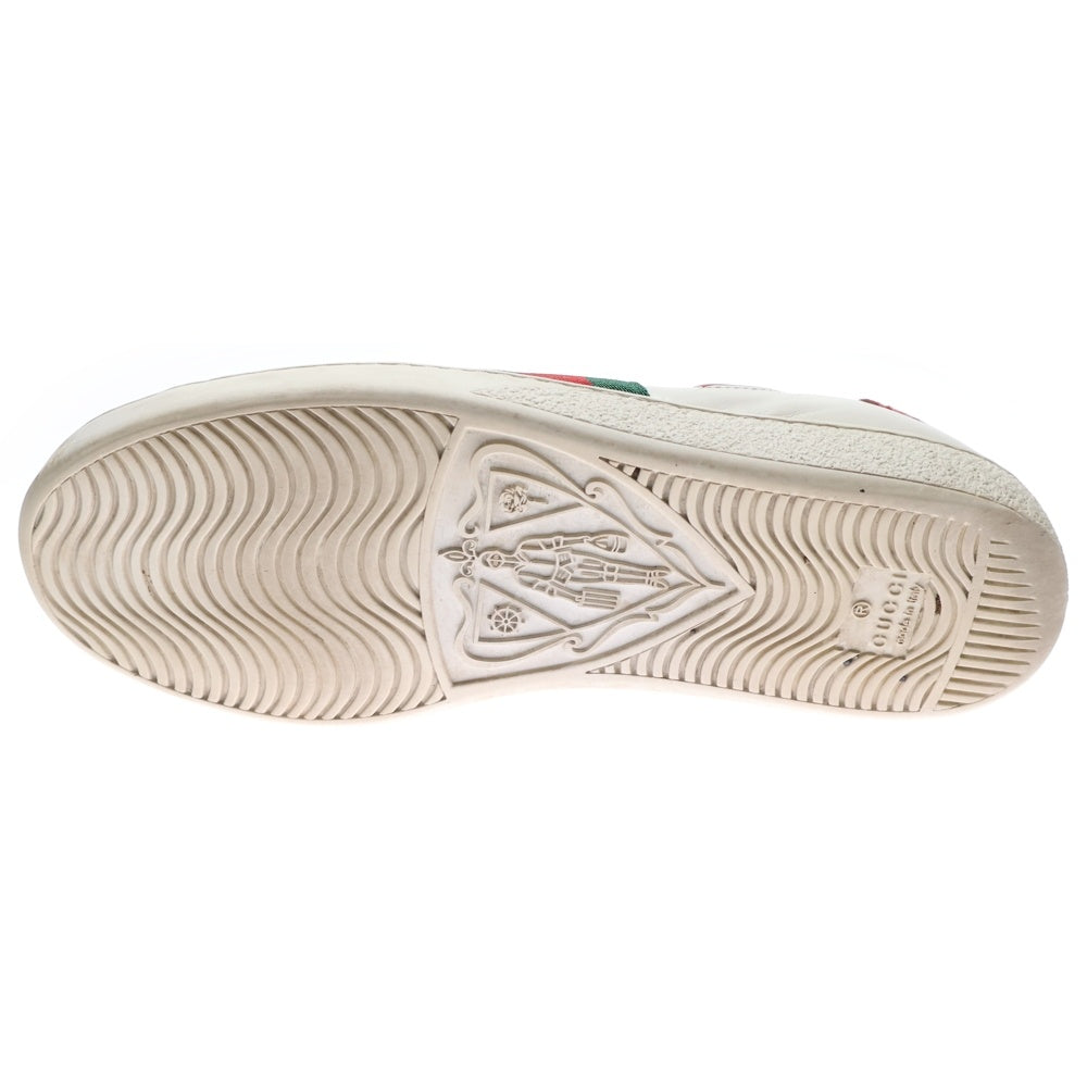 GUCCI(グッチ) エース エンブロイダリー シェリーライン ハート レザー ローカットスニーカー ホワイト 435638