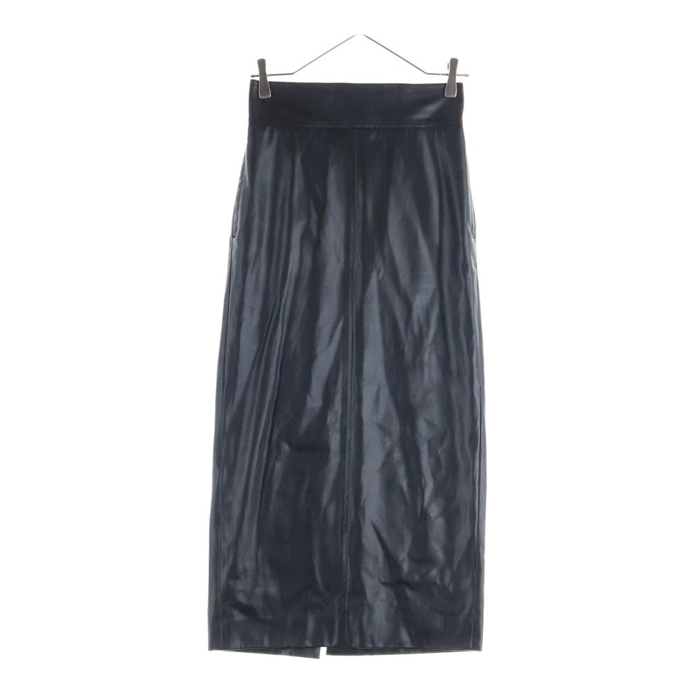 H BEAUTY&YOUTH エイチ ビューティーアンドユース 日本製 FAKE LEATHER TIGHT SKIRT フェイクレザータイトスカート 1624-299-3574 S ブラック ボトムス【中古】【H BEAUTY&YOUTH】 H BEAUTY&YOUTH(エイチ ビューティーアンドユース) FAKE LEATHER TIGHT
