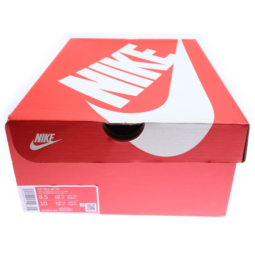 NIKE(ナイキ) AIR MAX 90 3M エアー マックス ローカットスニーカー ブラック/ホワイト US8.5/26.5cm CZ2975-001