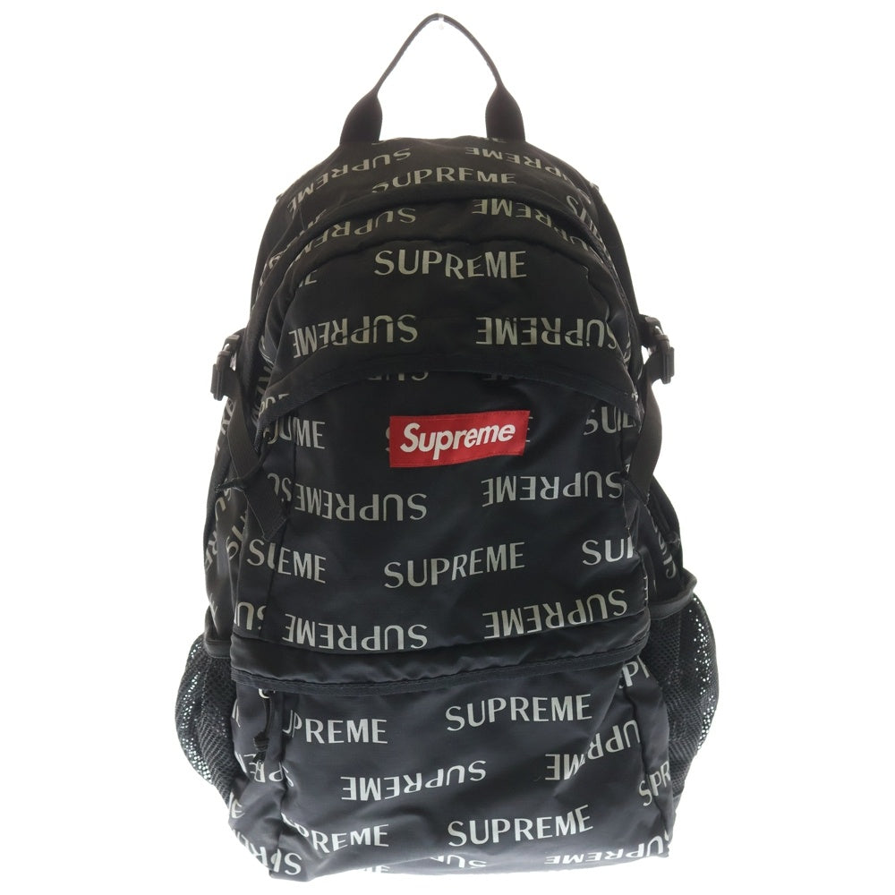SUPREME(シュプリーム) 16AW 3M Reflective Repeat Backpack リフレクティブ リピート バックパック リュックサック ブラック