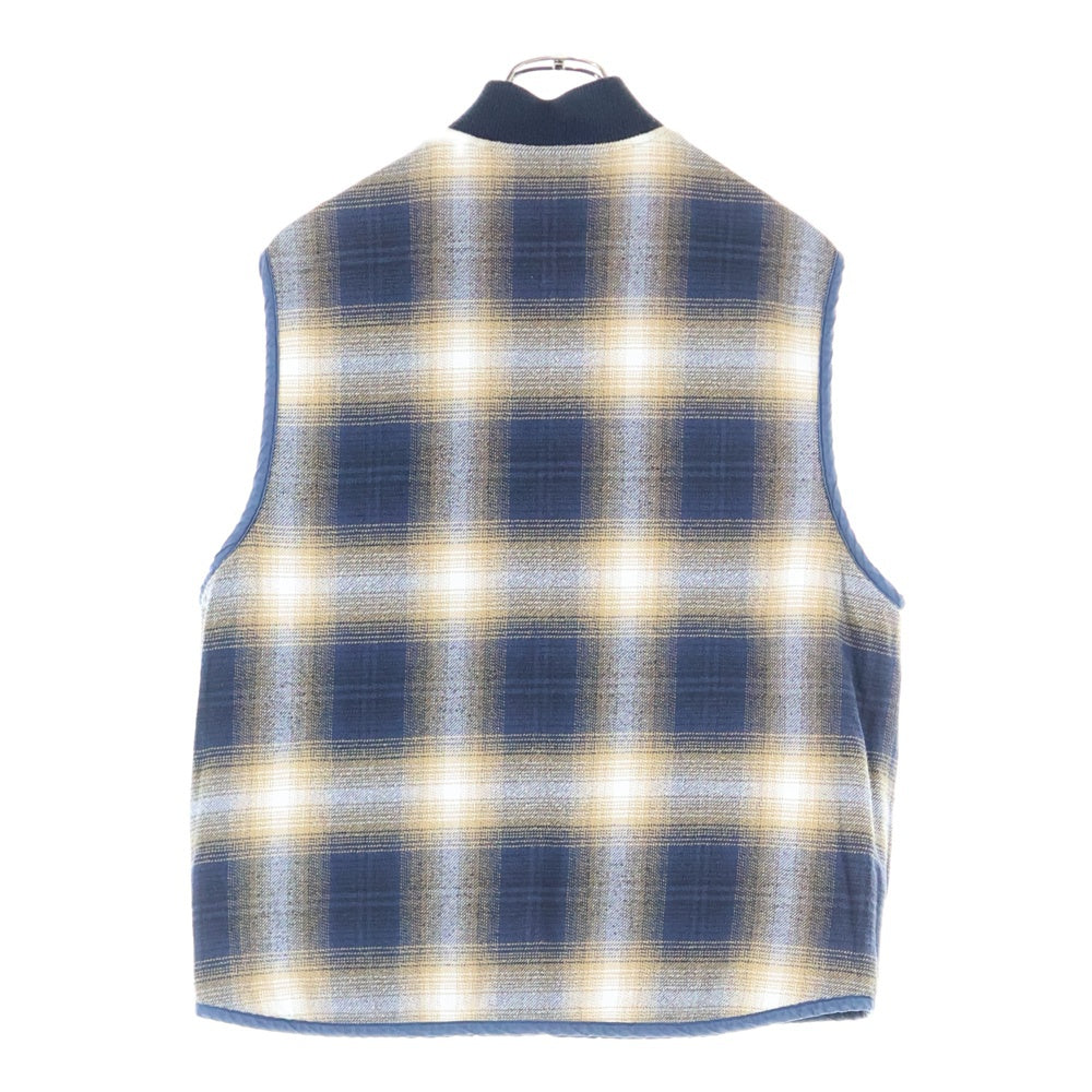 SUPREME(シュプリーム) 17AW Reversible Shadow Plaid Vest リバーシブル シャドウチェック ベスト ネイビー/ブラウン