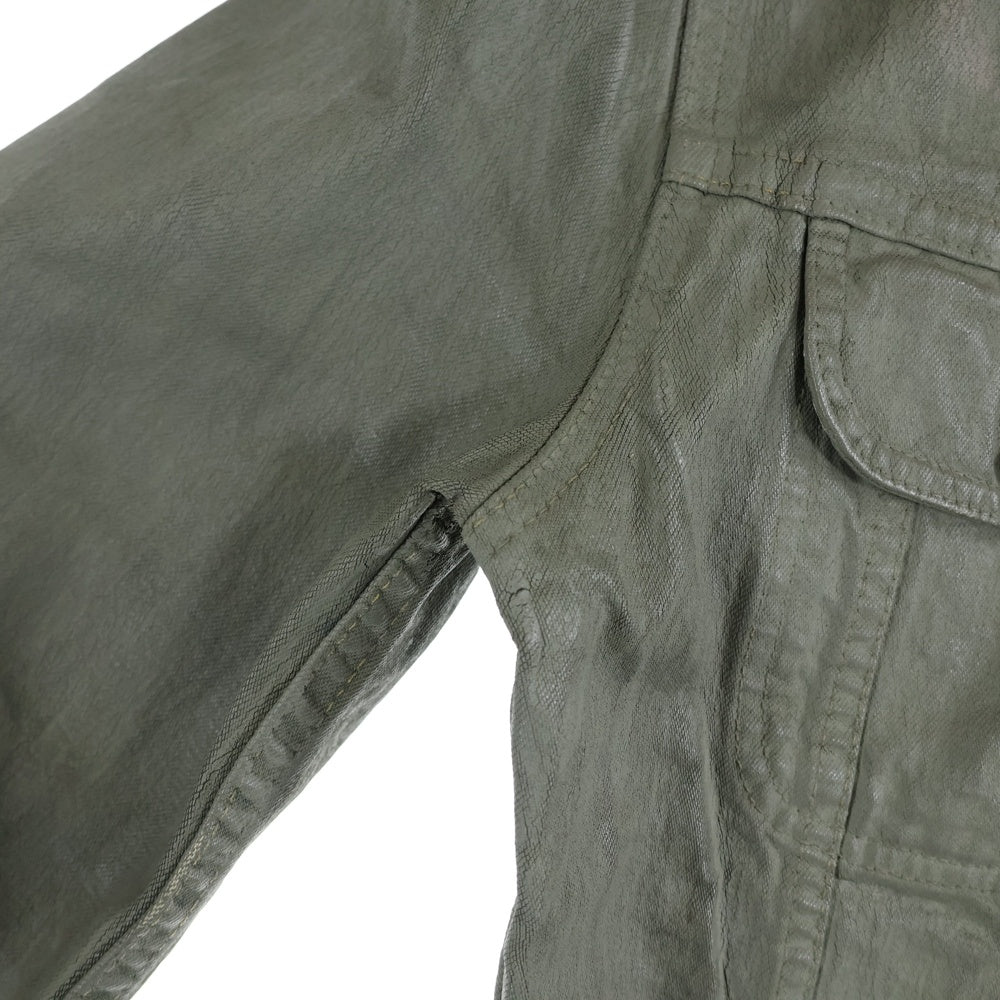 Maison Martin Margiela(メゾンマルタンマルジェラ) 90S Artisanal Painted Denim Jacket アーティザナル ペイントデニムジャケット オリゾンティタグ レディース 333-45301