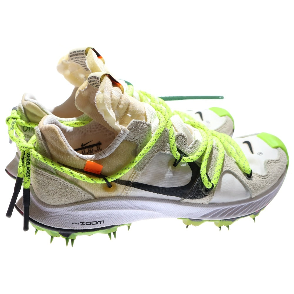 NIKE(ナイキ) ×OFFWHITE WMNS ZOOM TERRA KIGER 5 オフホワイト ウィメンズ ズーム テラカイガー ローカットスニーカー シルバー US6/23cm レディース CD8179-100
