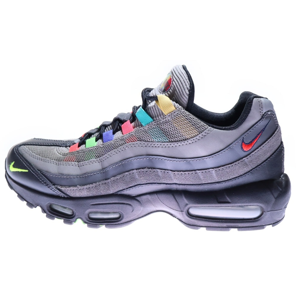 NIKE(ナイキ) AIR MAX 95 SE TV COLOR BARS エアマックス カラーバーズ ローカットスニーカー ブラック/グレー US9.5/27.5cm CW6575-001