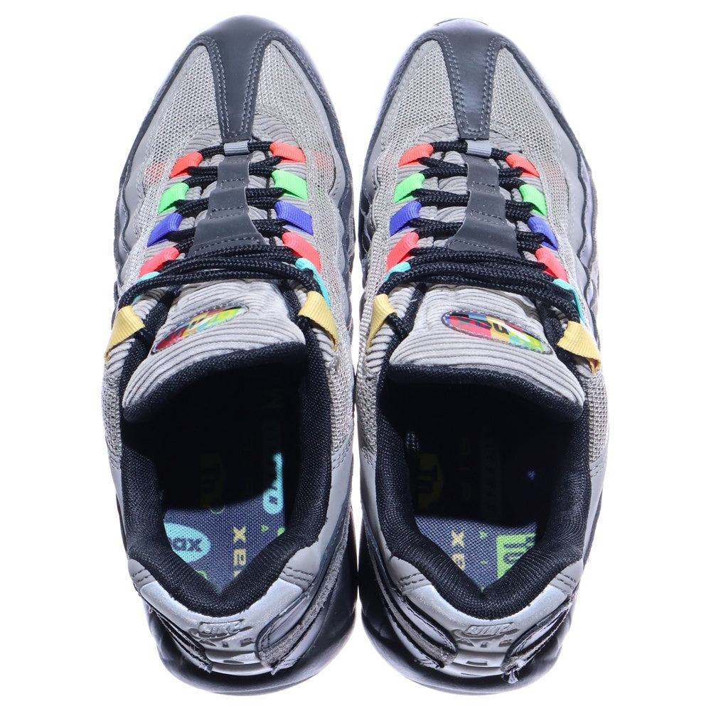 NIKE(ナイキ) AIR MAX 95 SE TV COLOR BARS エアマックス カラーバーズ ローカットスニーカー ブラック/グレー US9.5/27.5cm CW6575-001